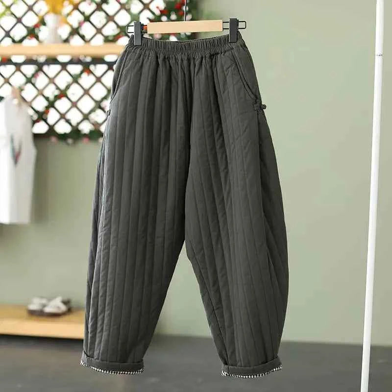Women's Ultra-Warm Quilted Harem Pants
