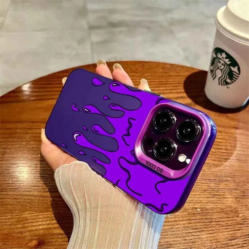 Vibrant Color Palette iPhone Case Purple