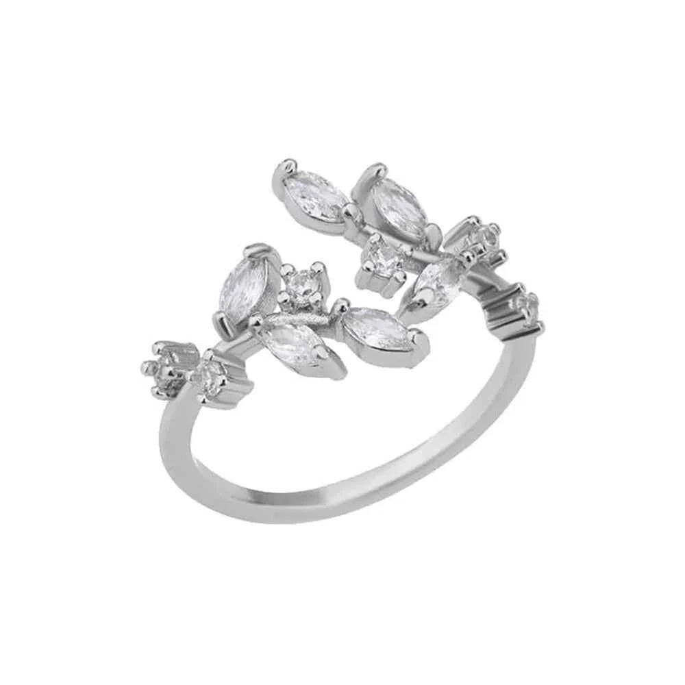 Adjustable Fiore Ring Silver