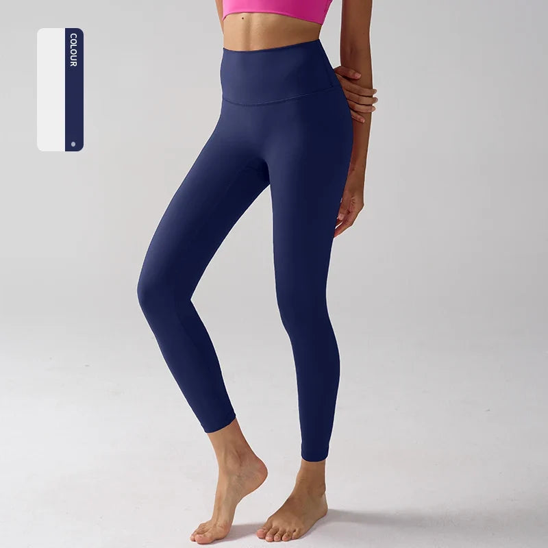 Women's High Waisted Leggings for Fitness, Yoga, and Everyday Use Navy blue