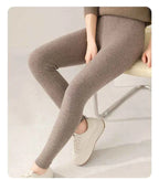 Women's Knit Leggings - Stylish and Comfortable Khaki