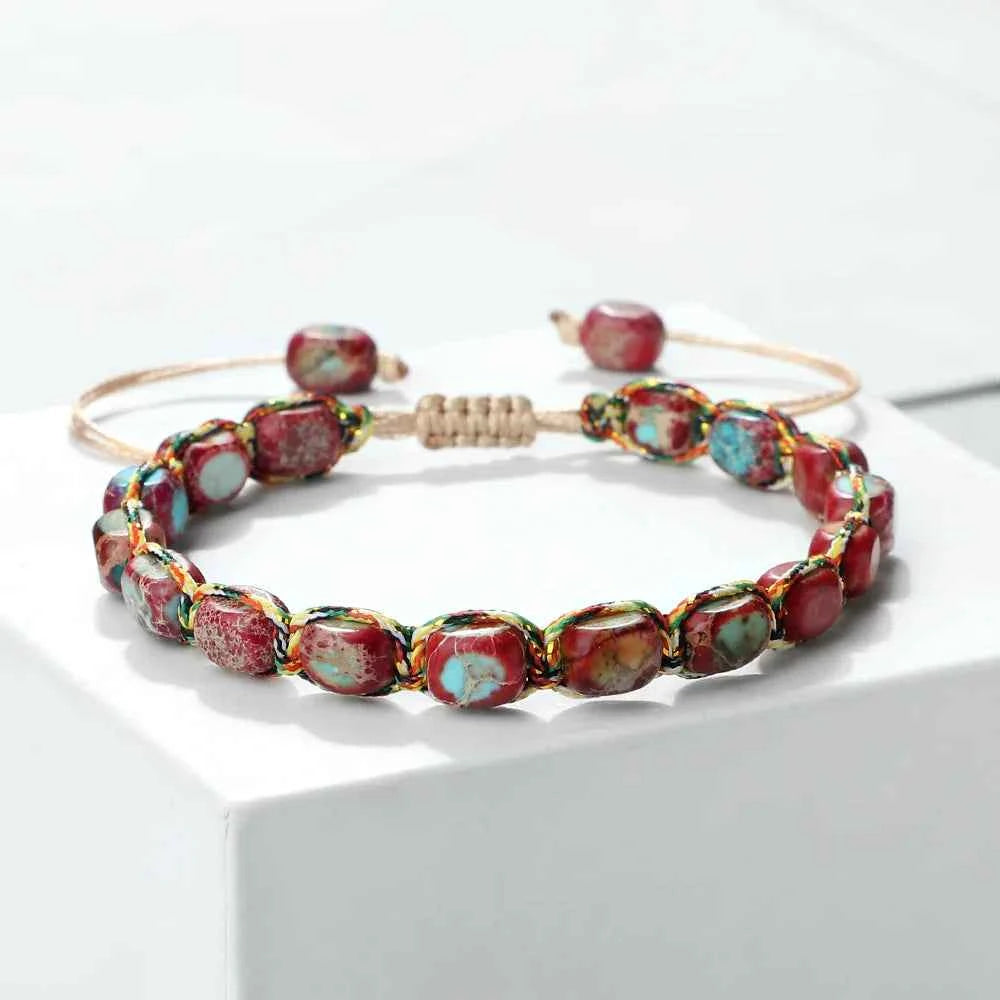 Braided Stone Bracelet - Stylish and Unique Accessory Mesa