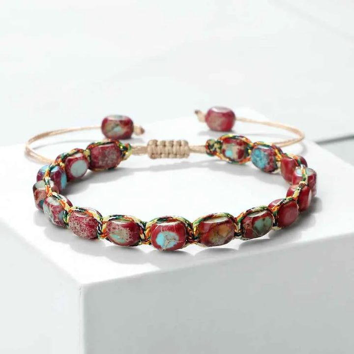 Braided Stone Bracelet - Stylish and Unique Accessory Mesa