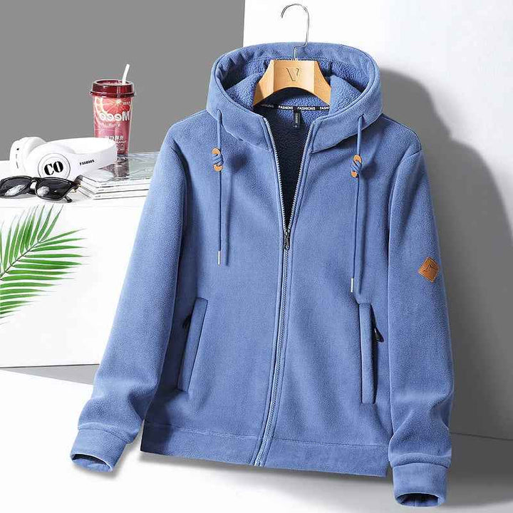 Men's Heavy Fleece Hoodie Blue