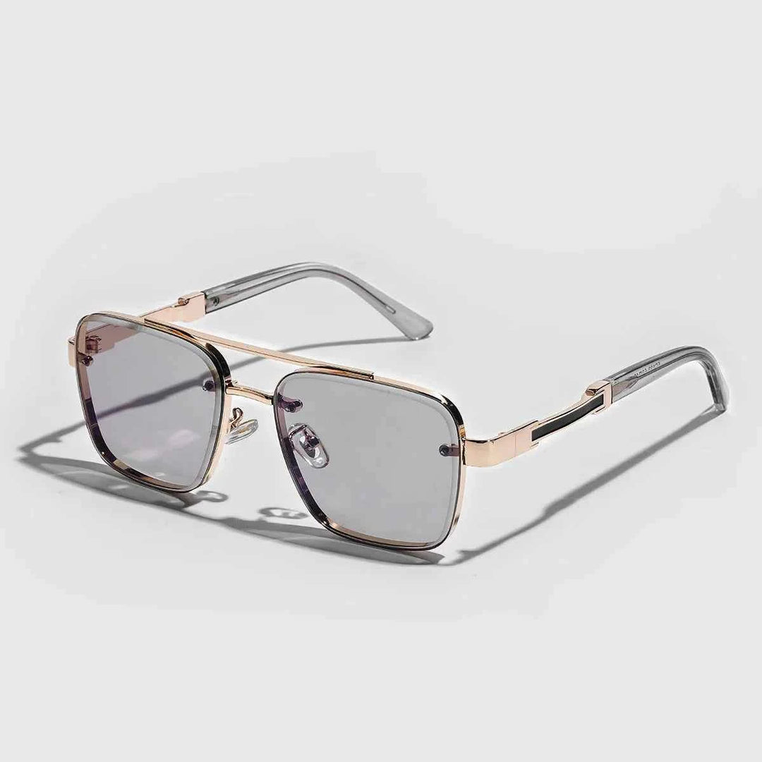 Stylish Double Bridge Sunglasses for Trendy Looks Gray