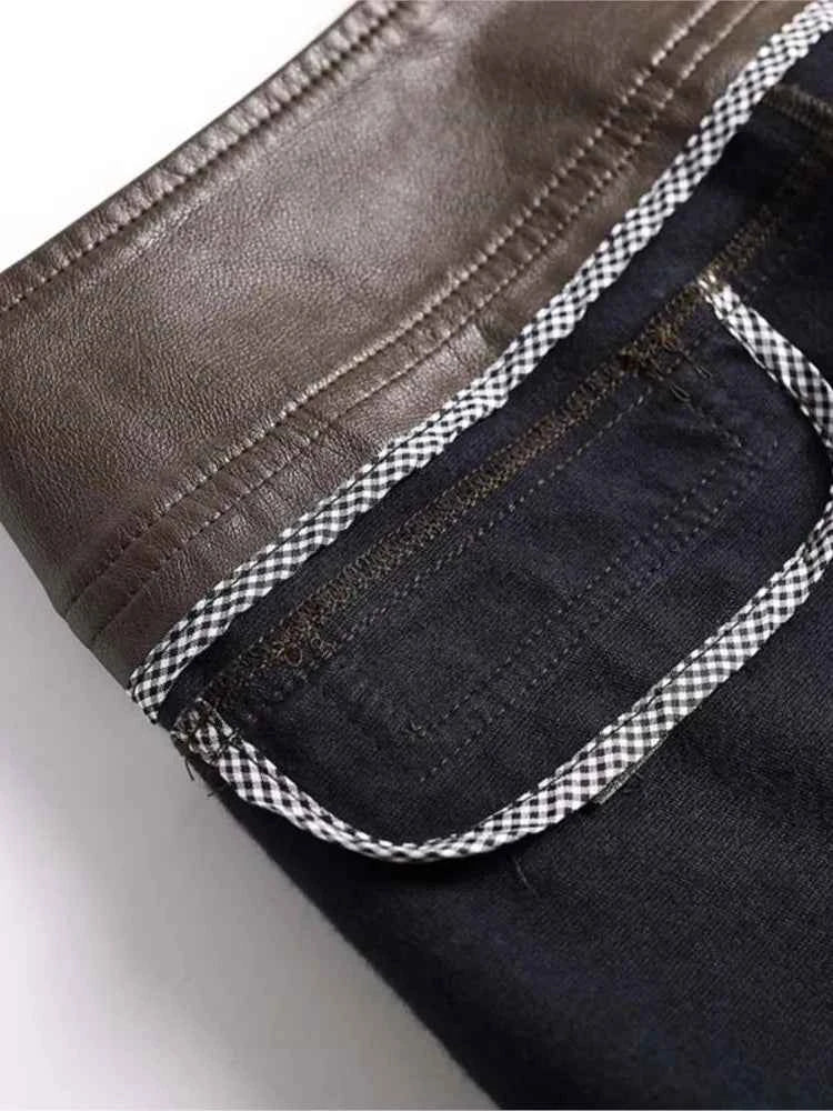 Women's Wide-Leg Leather Pants