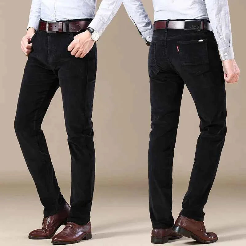 Men's Corduroy Trousers Midnight Black