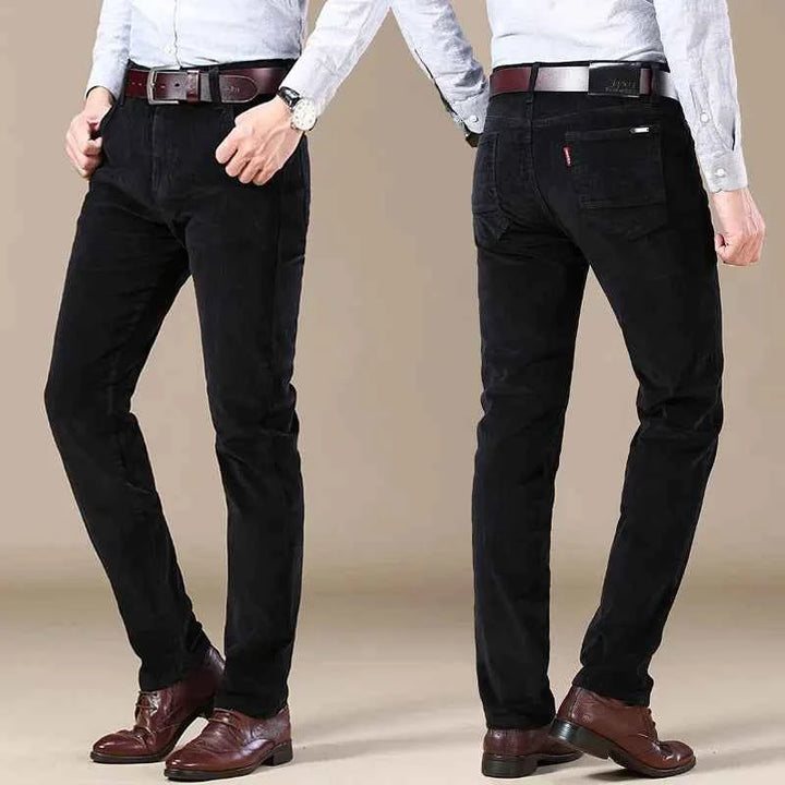 Men's Corduroy Trousers Midnight Black