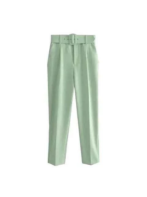 Women's Tailored Blazer and High Waist Trouser Suit Set