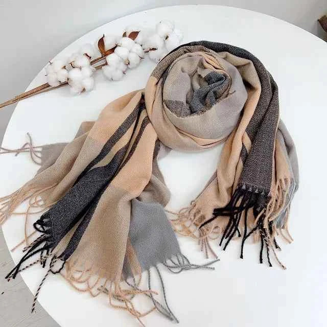 Elegant Tassel Scarf for Stylish Outfits Brown