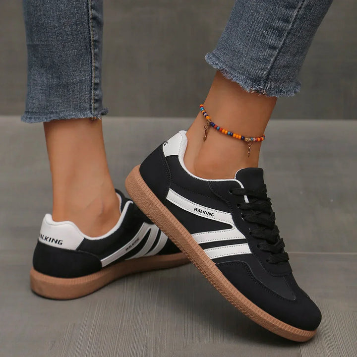 Luxury Soft Slip-On Flat Shoes – Womens Sneakers Black