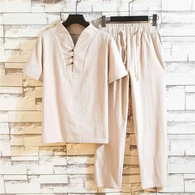 Comfortable Linen Bedding Set Khaki