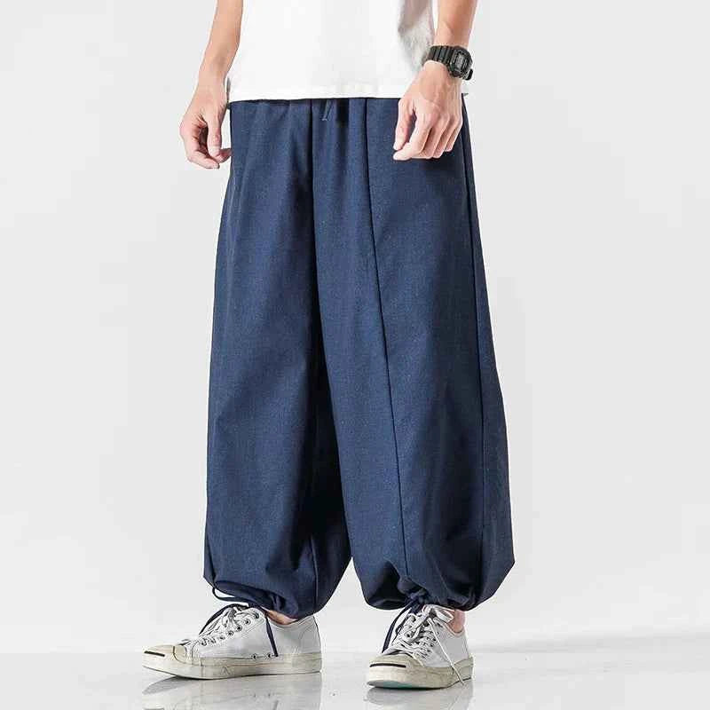 Men's Lightweight Cotton-Linen Parachute Pants