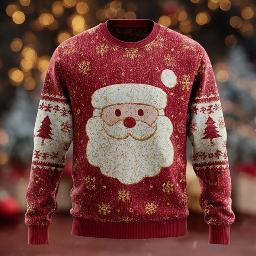Cozy Knitted Ugly Christmas Sweater for Men - Crew Neck MYWYS0003G