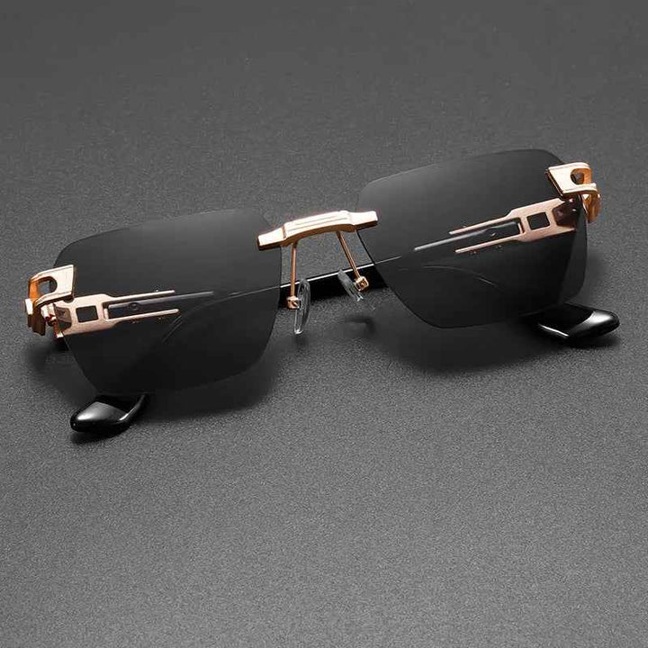 Prism Clubmaster Style Sunglasses Gold
