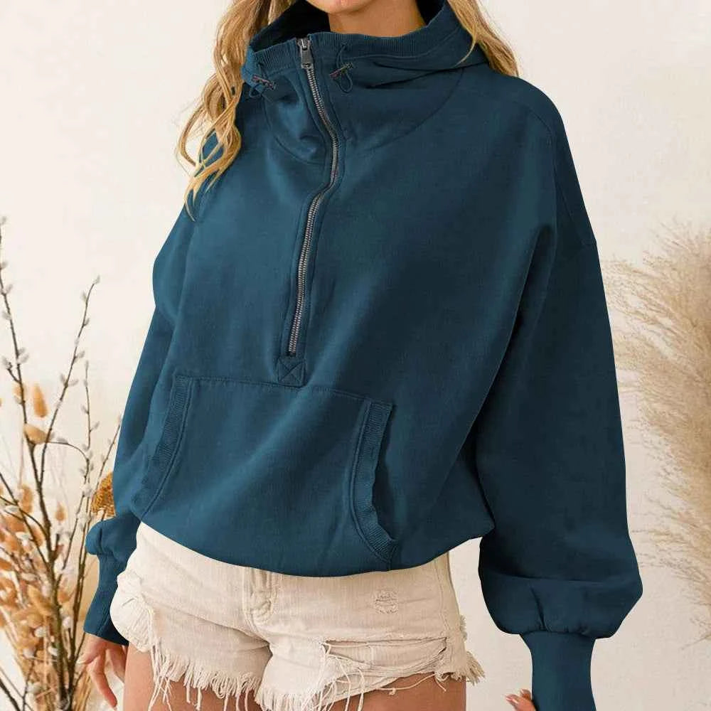 Women's Zip-Up Lazy Style Hoodie