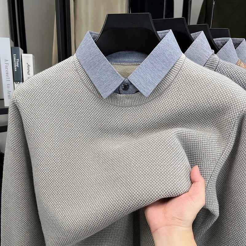 Men's Stylish 'Always Look Put-Together' Sweater Khaki