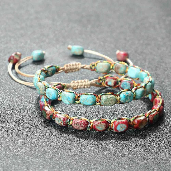 Braided Stone Bracelet - Stylish and Unique Accessory