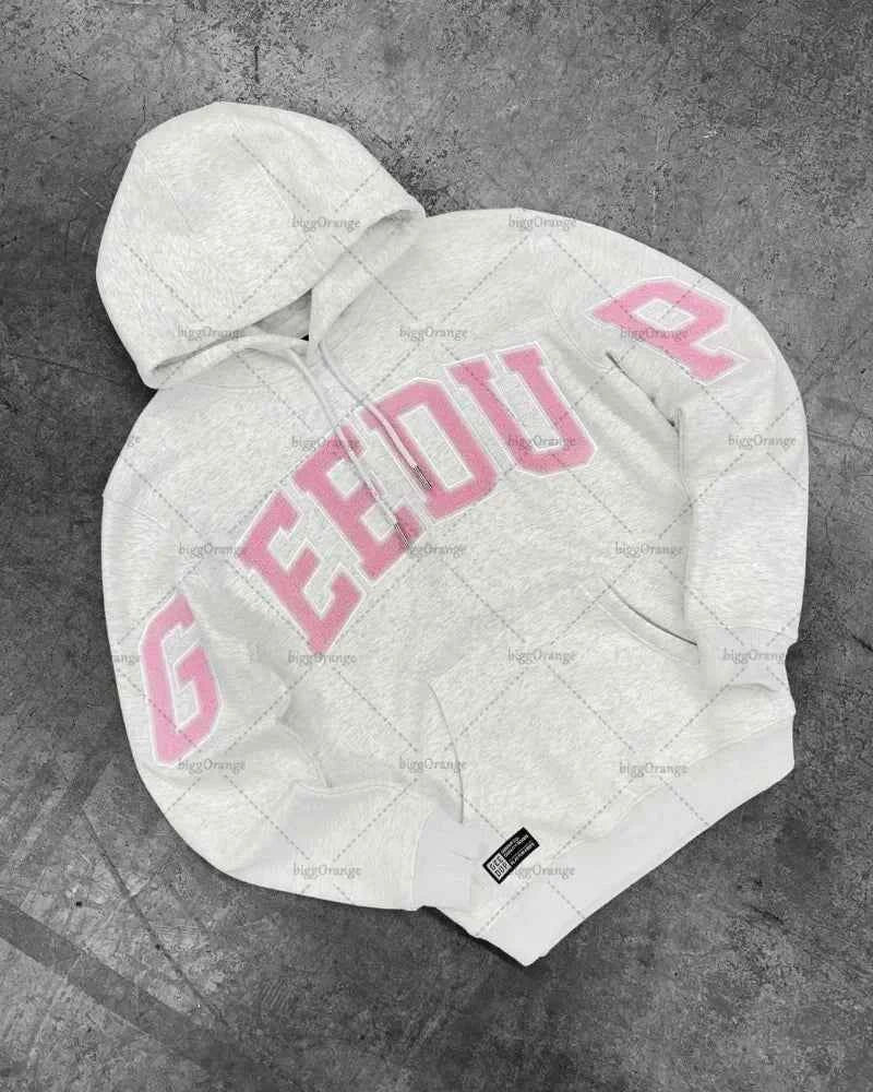 Men's & Women's | Casual Striped Letter Oversized Hoodie for Street Fashion YL
