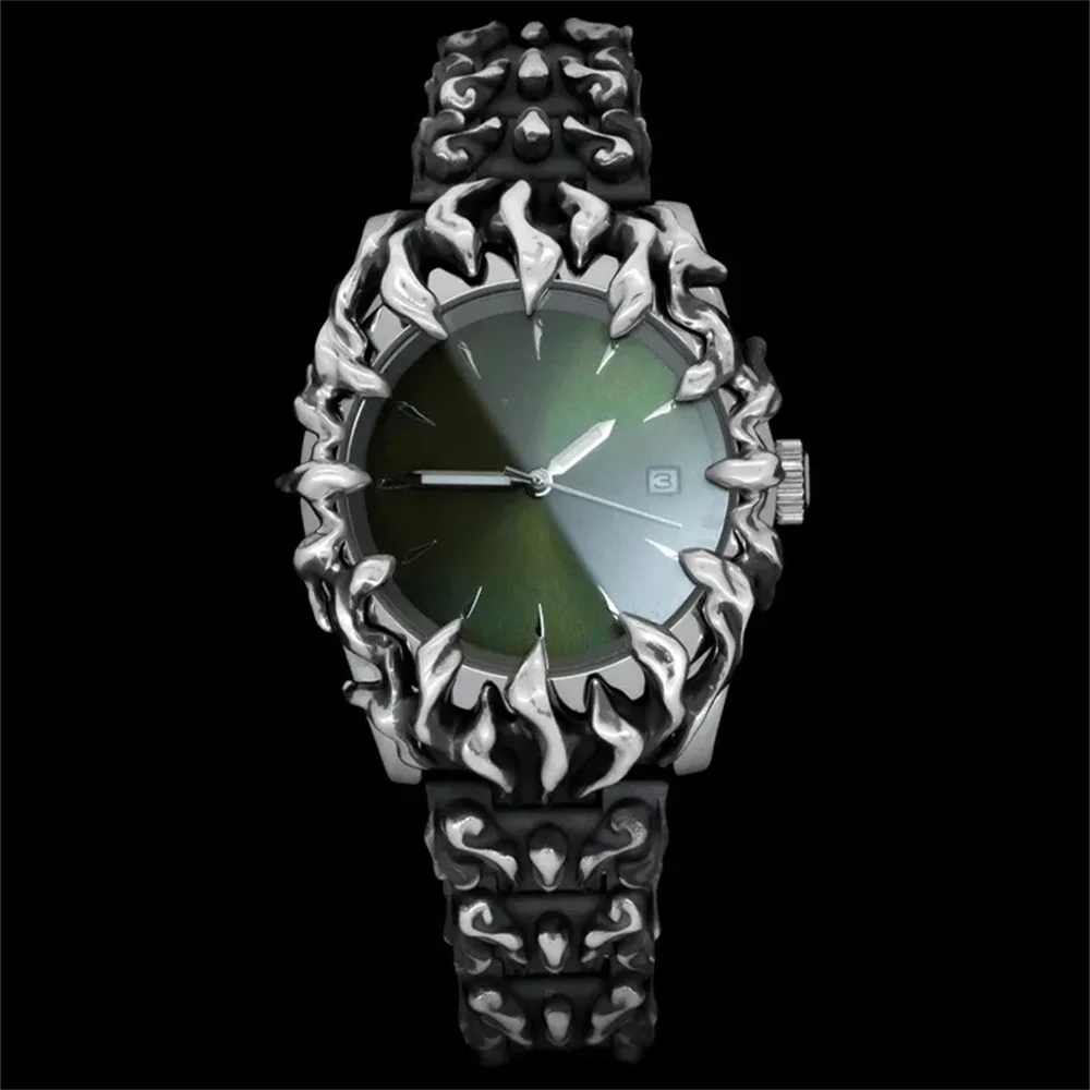Molten Lava Style Watch Green