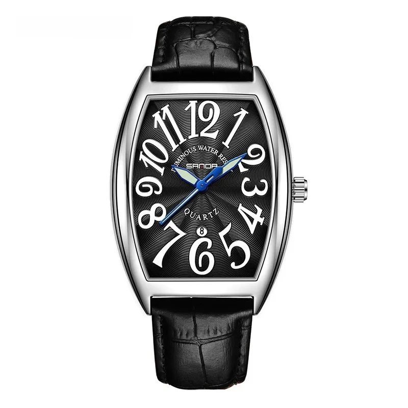 Elegant Art Deco Style Watch Black