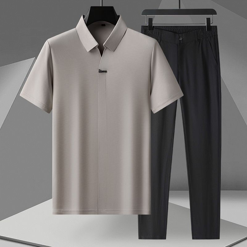 Premium Rayon Polo Set Khaki