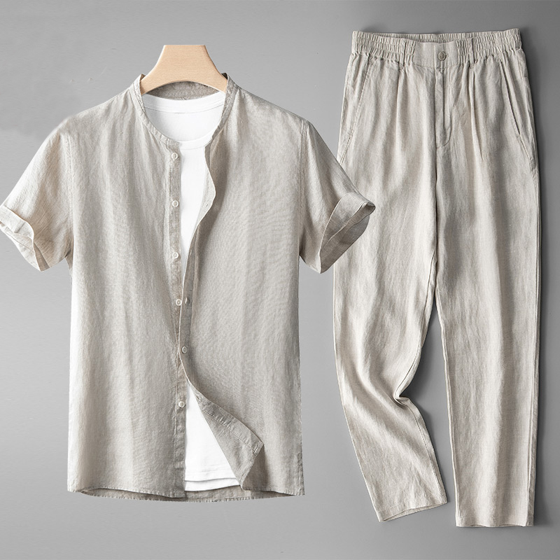 Premium Linen Bedding Set Oatmeal