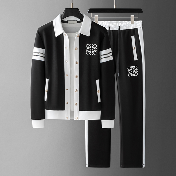 Premium Varsity Tracksuit Set for Ultimate Comfort Black