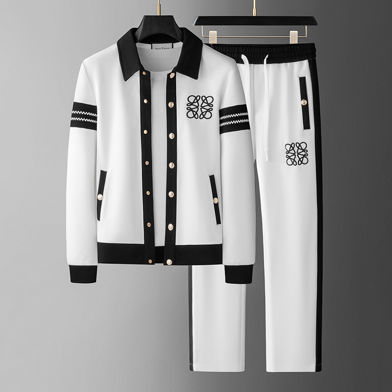 Premium Varsity Tracksuit Set for Ultimate Comfort White