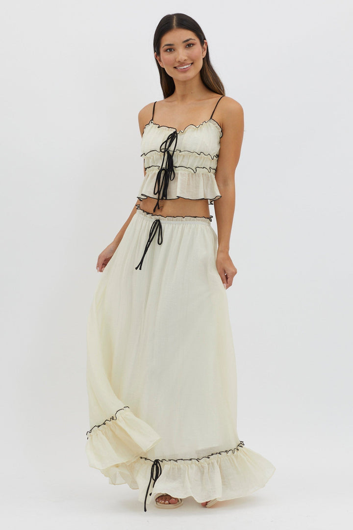 Cianna | Women's Two-Piece Summer Outfit – Top and Long Skirt