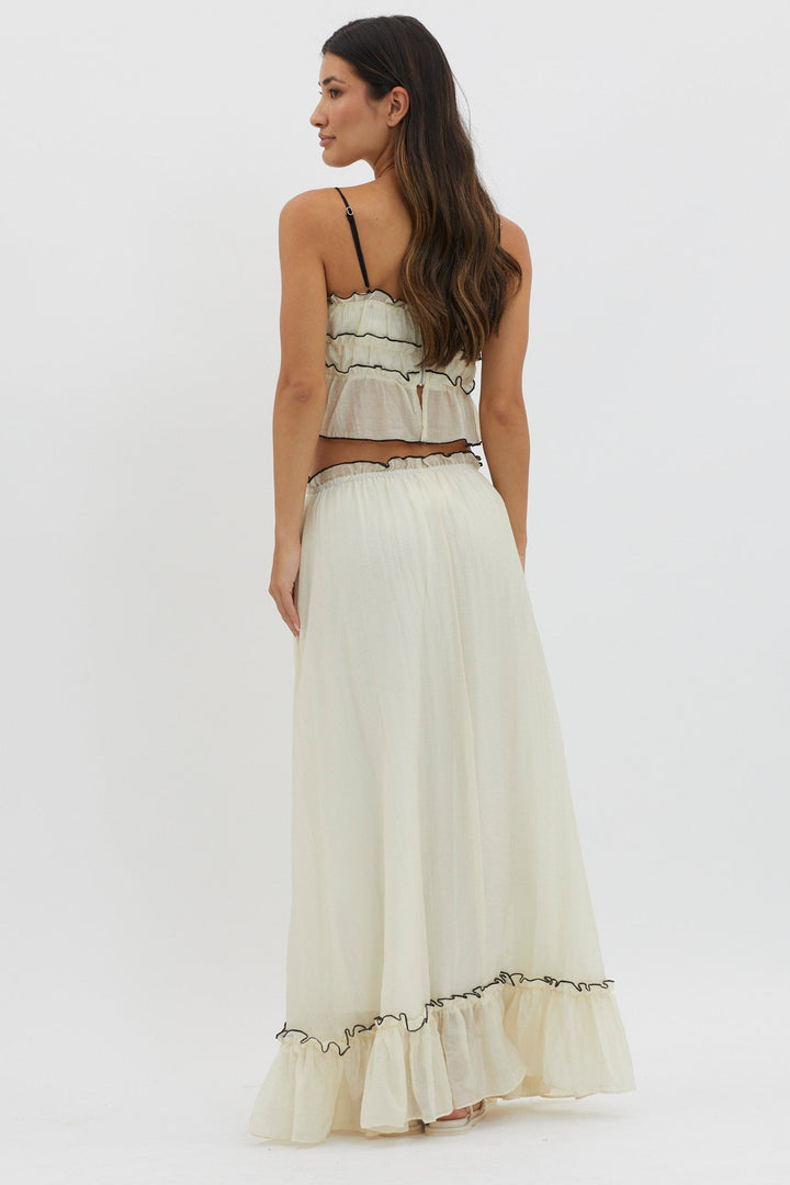 Cianna | Women's Two-Piece Summer Outfit – Top and Long Skirt