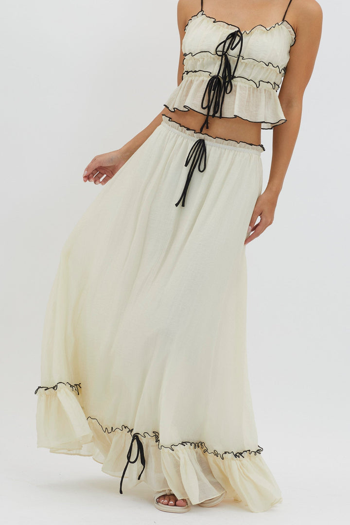 Cianna | Women's Two-Piece Summer Outfit – Top and Long Skirt