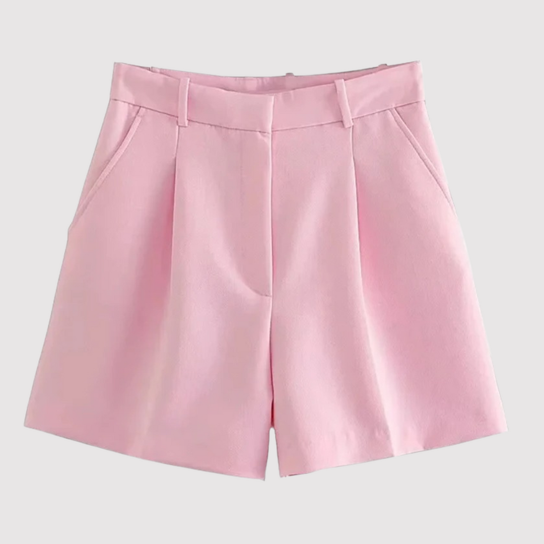 Shaj-ann | Stylish Women's High Waist Shorts Pink
