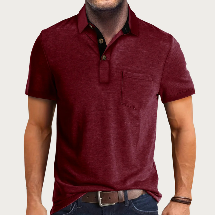 Classic Men's Polo Shirt - Timeless Style and Comfort Red