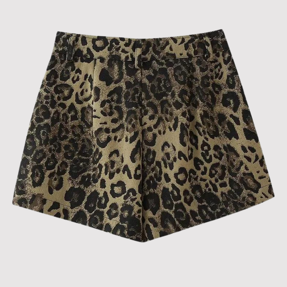 Izana | Women's Stretchy Leopard Print Shorts