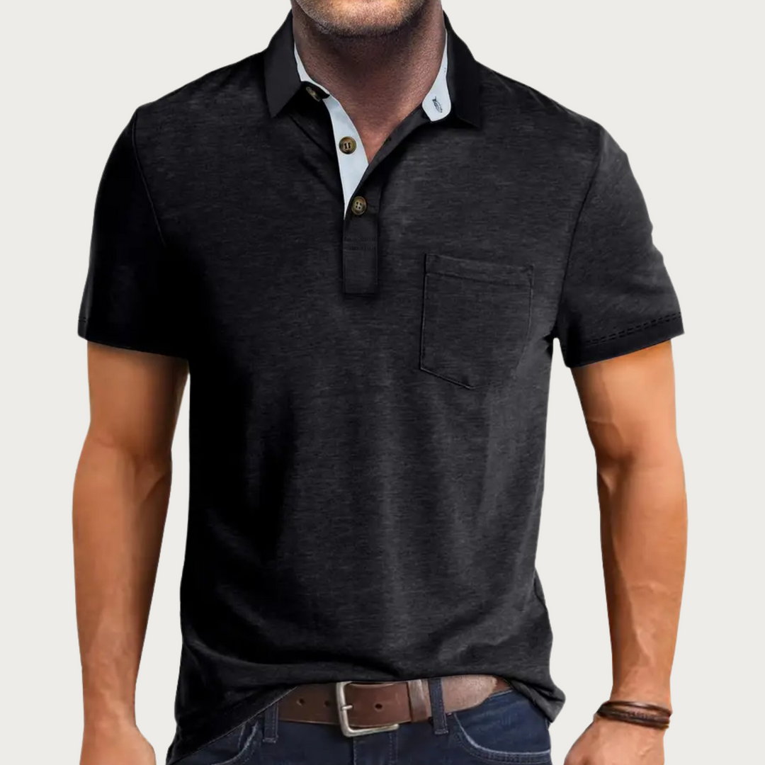 Classic Men's Polo Shirt - Timeless Style and Comfort Black