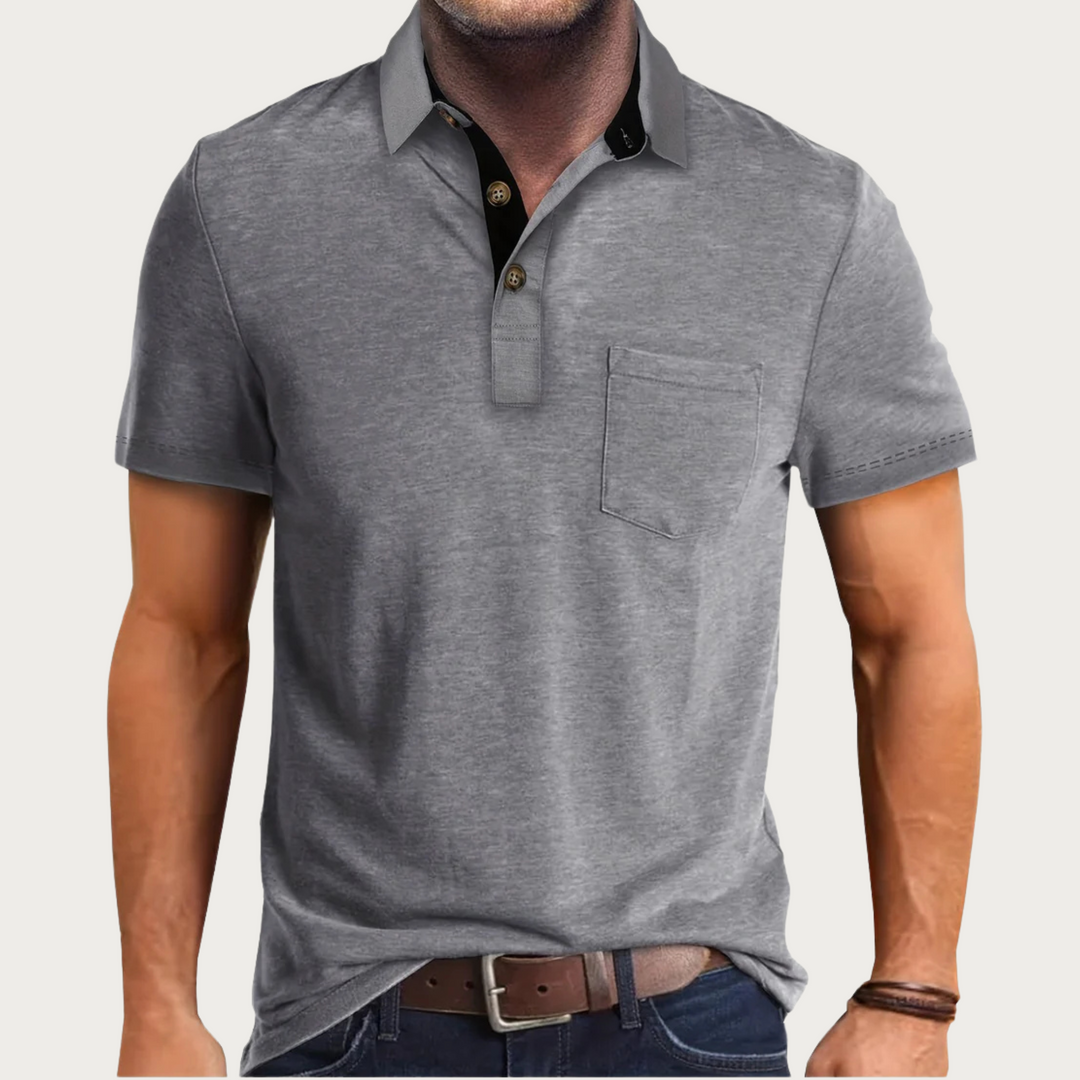 Classic Men's Polo Shirt - Timeless Style and Comfort Dark Grey