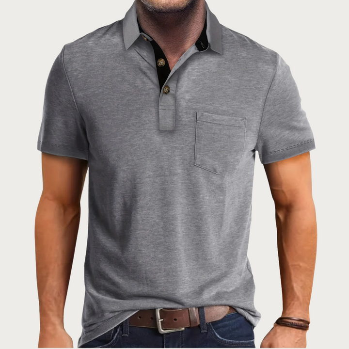 Classic Men's Polo Shirt - Timeless Style and Comfort Dark Grey