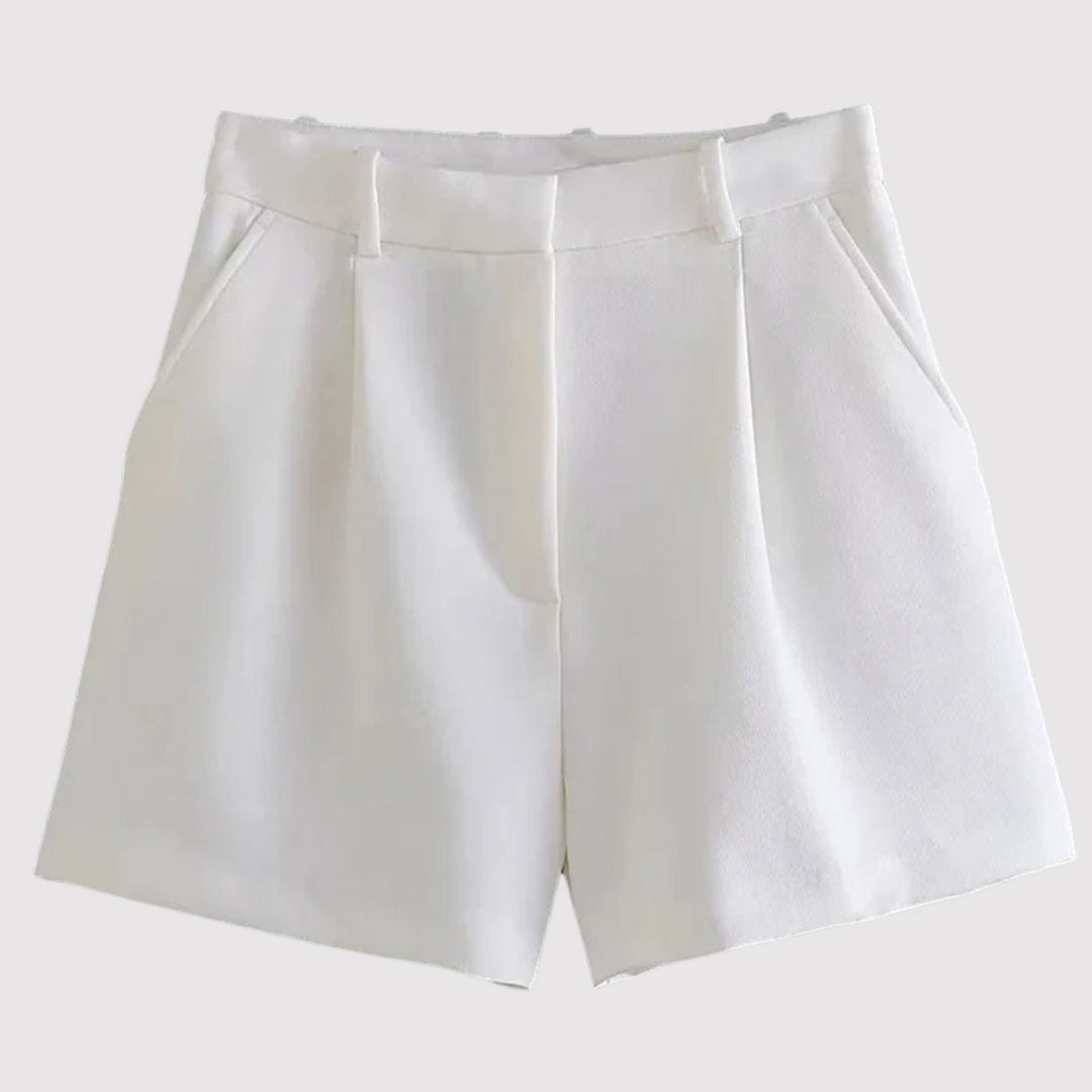 Shaj-ann | Stylish Women's High Waist Shorts White