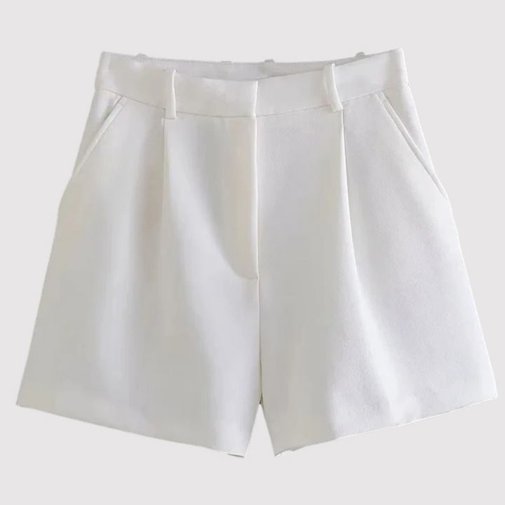 Shaj-ann | Stylish Women's High Waist Shorts White