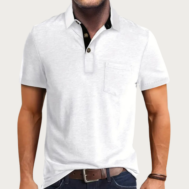 Classic Men's Polo Shirt - Timeless Style and Comfort White