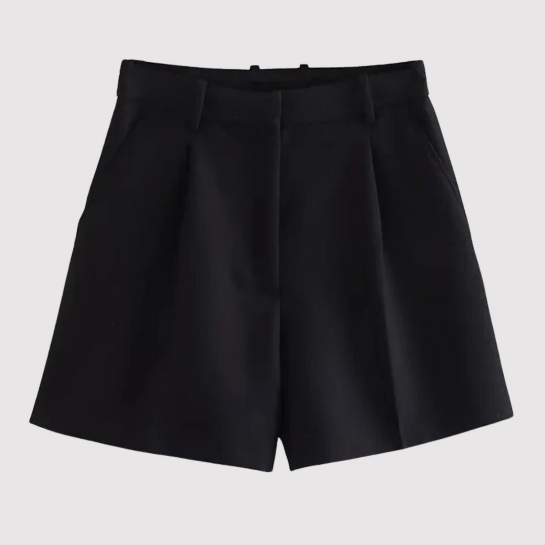 Shaj-ann | Stylish Women's High Waist Shorts Black