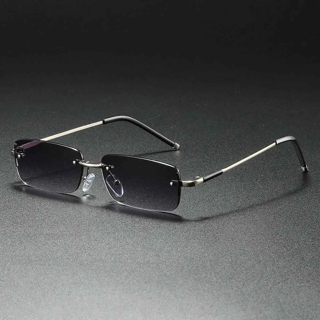 Stylish Rimless Sunglasses for a Modern Look Onyx Gray