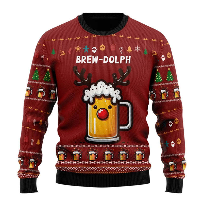 Julesweater til kvinder og mænd - afslappet hiphop-pullover