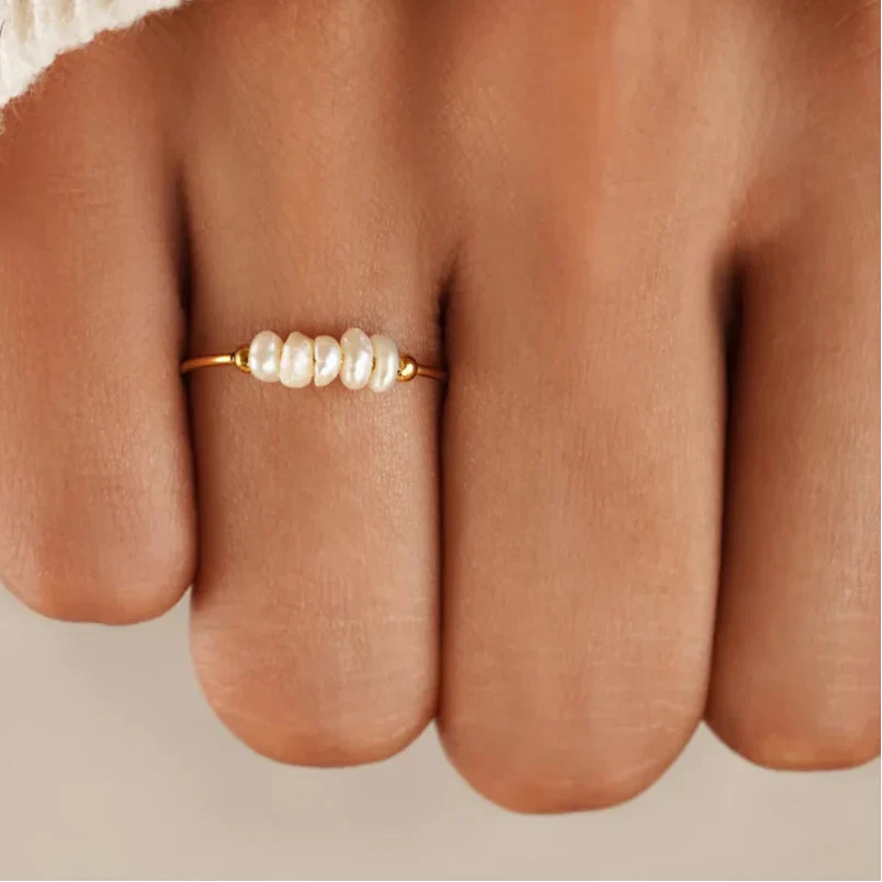 Baroque Pearl Embellished Ring