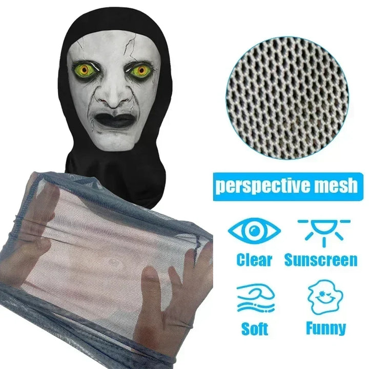 Halloween's Fun Cosplay Wig and Mask, Creative Headwear Props