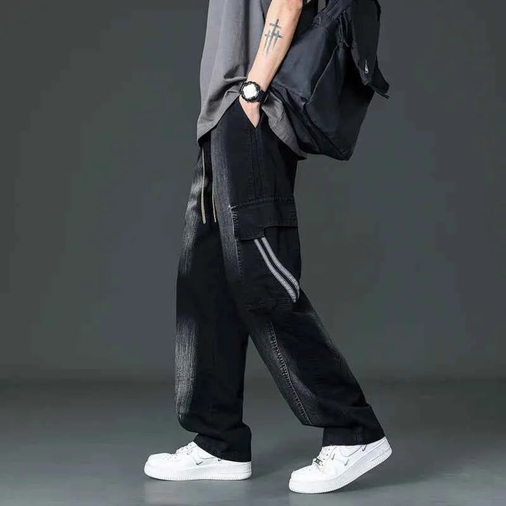 Men's Denim Cargo Pants