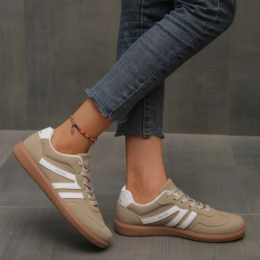 Luxury Soft Slip-On Flat Shoes – Womens Sneakers Khaki