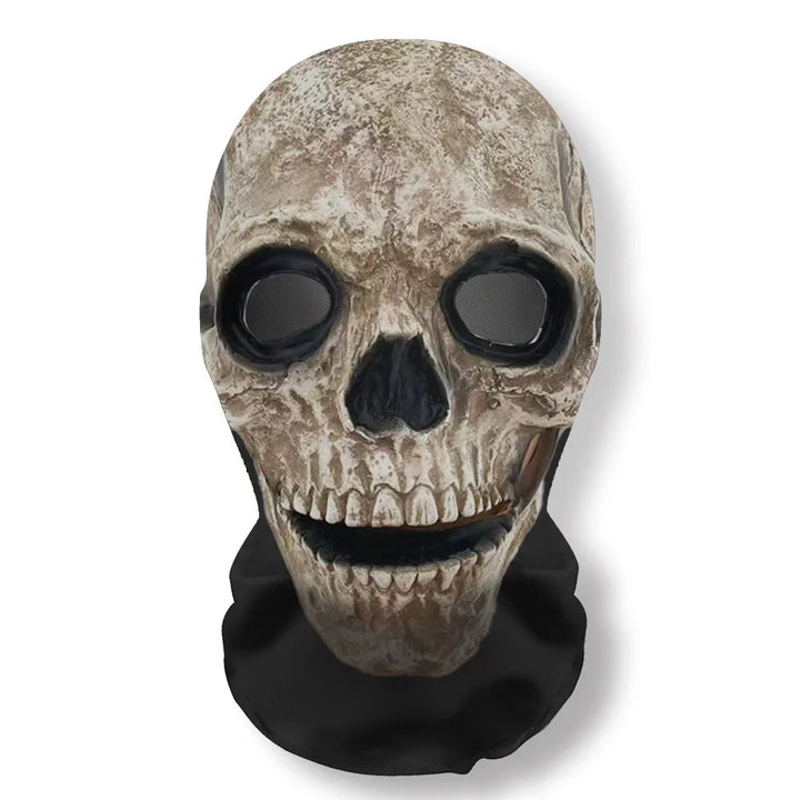 Halloween's 3D Ghost Face Mask, Stretch Mesh Full Skull Headgear A3
