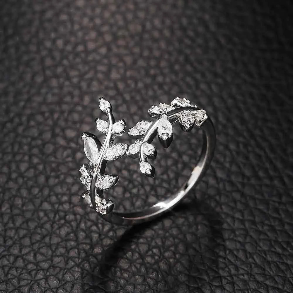 Adjustable Eden Leaf Ring